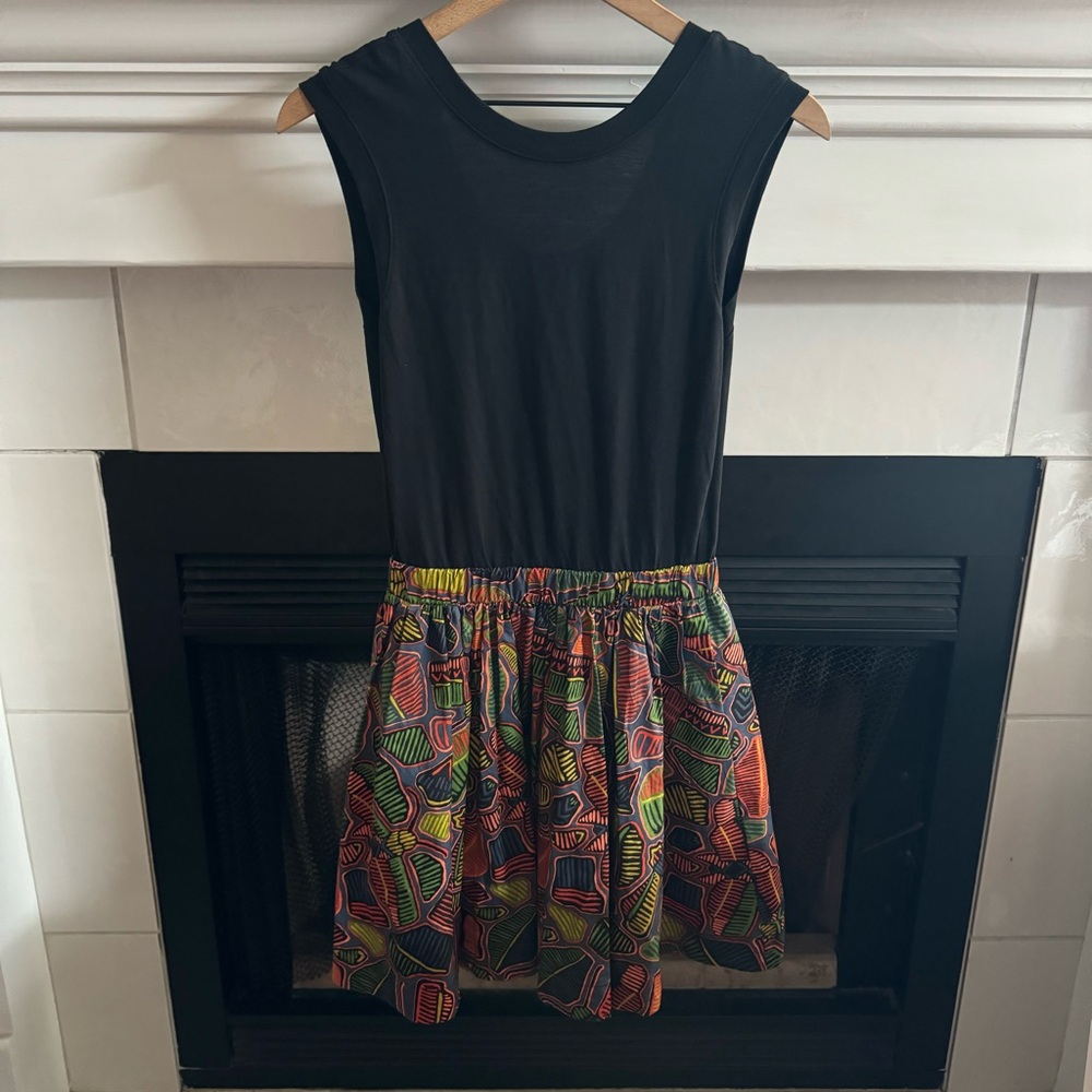 Kate Spade Saturday Scoop Back Tank Dress Printed Skirt Cotton Pockets XS
